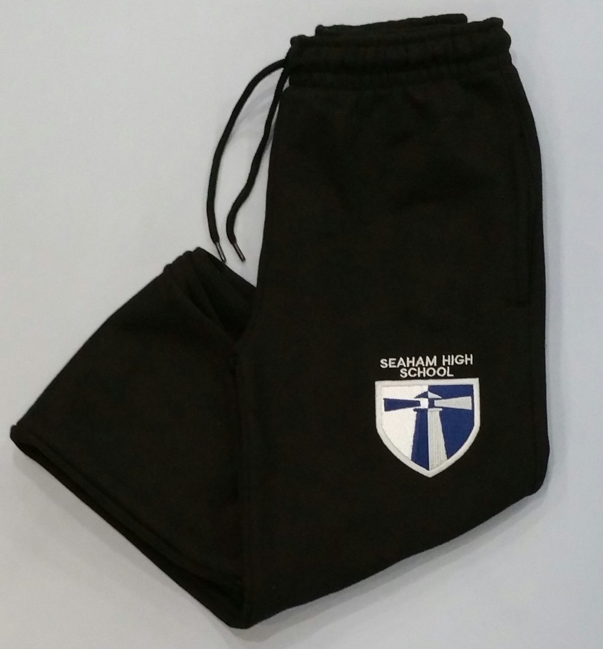 Black Jog Pants with embroidered school logo