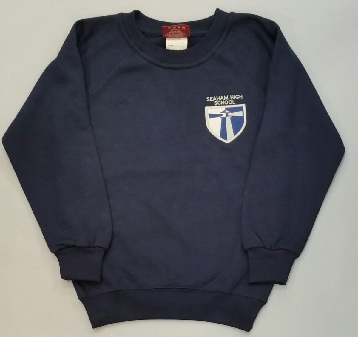 Navy Blue Sports Sweatshirt with Embroidered School logo