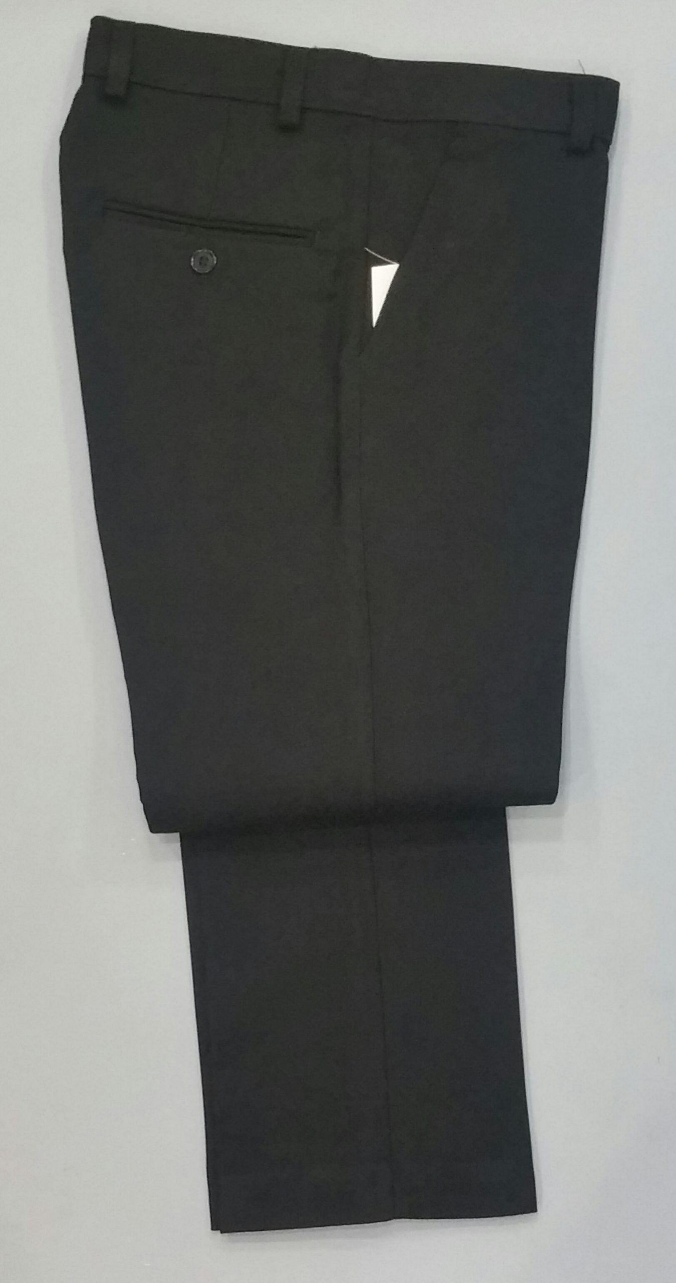 Boys/Mens Black Slim-Fit trousers with adjustable waist - JD Schoolwear
