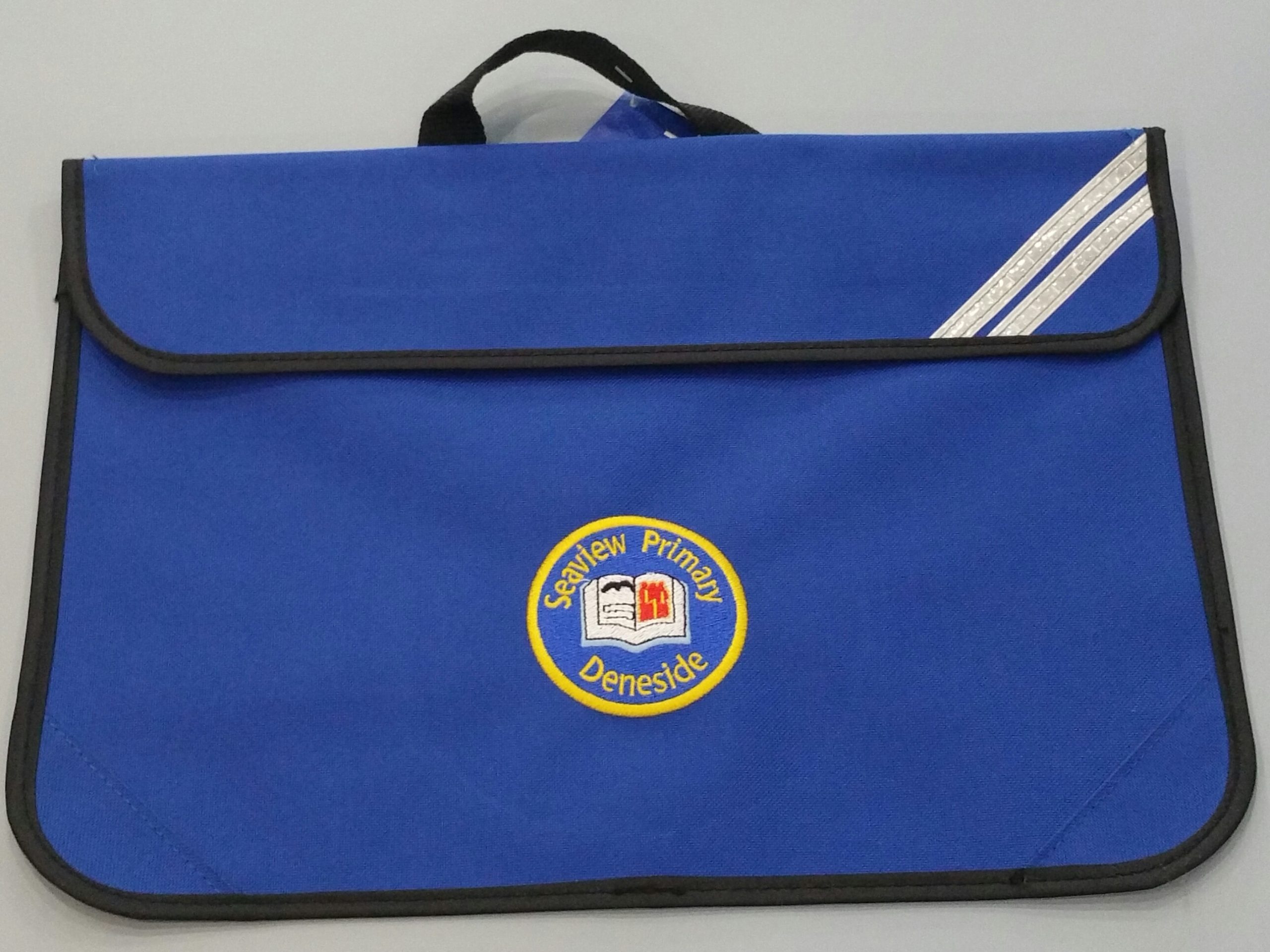 DEEP ROYAL BLUE BOOKBAG with embroidered school logo - JD Schoolwear